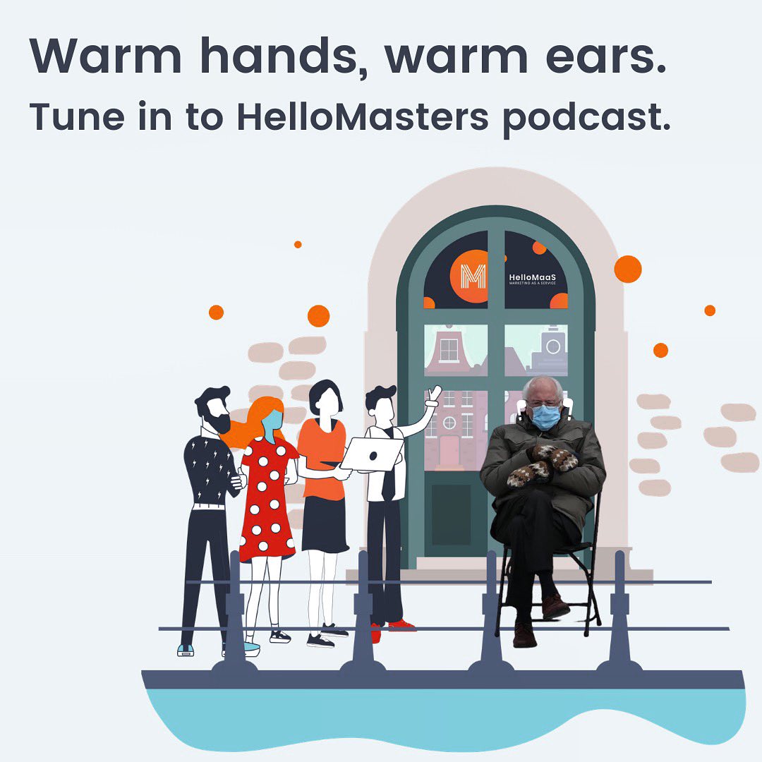 We surrender and join the Bernie the meme. While I have you...tune into a fresh HelloMasters 🎙#podcast with CMO #Marktplaats/ eBay, Gregory Kukolj! hellomaas.com/hellomasters-c…