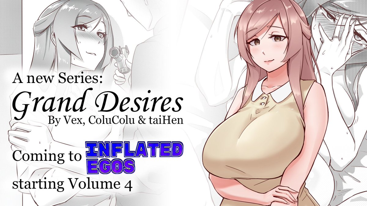 SmutIndustries's tweet photo. We realize that we've not been living up to some of the expectations, but we're working hard to improve ourselves, one step at a time!

First off, we're glad to announce a brand new series: Grand Desires!
A story about a woman ready to go to far length to satisfy her love! 🚿 https://t.co/lhfEyBX04t