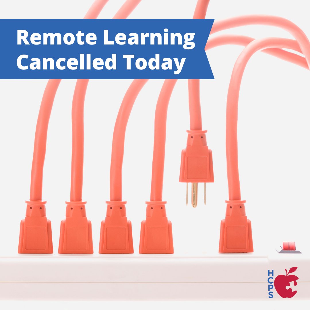 HCPSNC's tweet photo. 🌐Due to widespread internet outages across the district and no current timetable for service, Remote Learning is canceled for all students today, Thursday, January 28. https://t.co/IIPeJM85f1