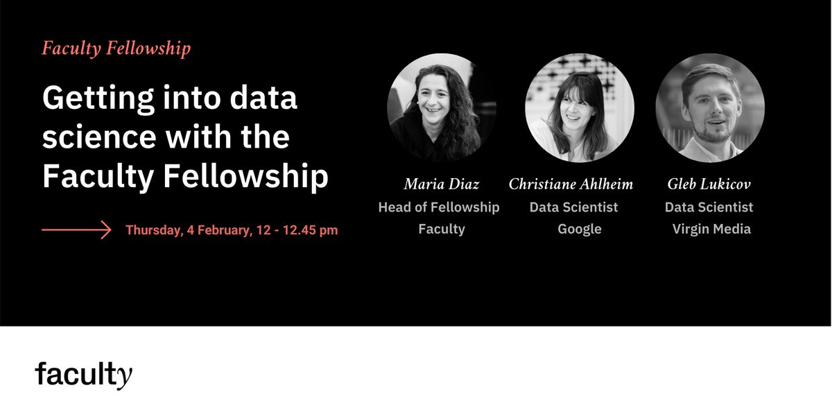 faculty_ai's tweet image. Are you ready to become a #datascientist? We’re hosting a Q&amp;amp;A webinar and invited two ex-fellows to discuss their #fellowship journeys and how the programme has benefited their careers. Sign up here: hubs.ly/H0FBpZx0 #datasciencefellowship #STEM #datasciencetraining #AI
