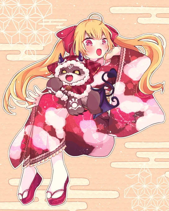 新春でびリオン
#でびるさまにささげるえ
#リオンあーと 