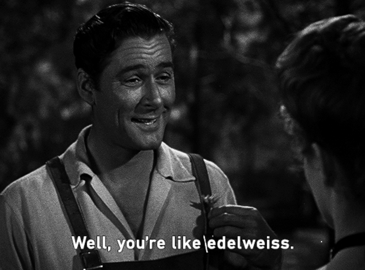 MiriamClassics's tweet photo. Eleanor Parker and Edelweiss, a theme.
#EscapeMeNever #TheSoundofMusic https://t.co/Fy0cL1g2tF