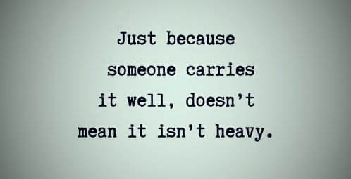 M_Aandeg's tweet photo. You never know what others are going thru &amp; just because they look okay &amp; they seem okay...just because someone carries it well, doesn't mean it isn't heavy.... it does't mean they're not suffering in silence.
#BellLetsTalk #makeadifference https://t.co/I5eRAvxLA1