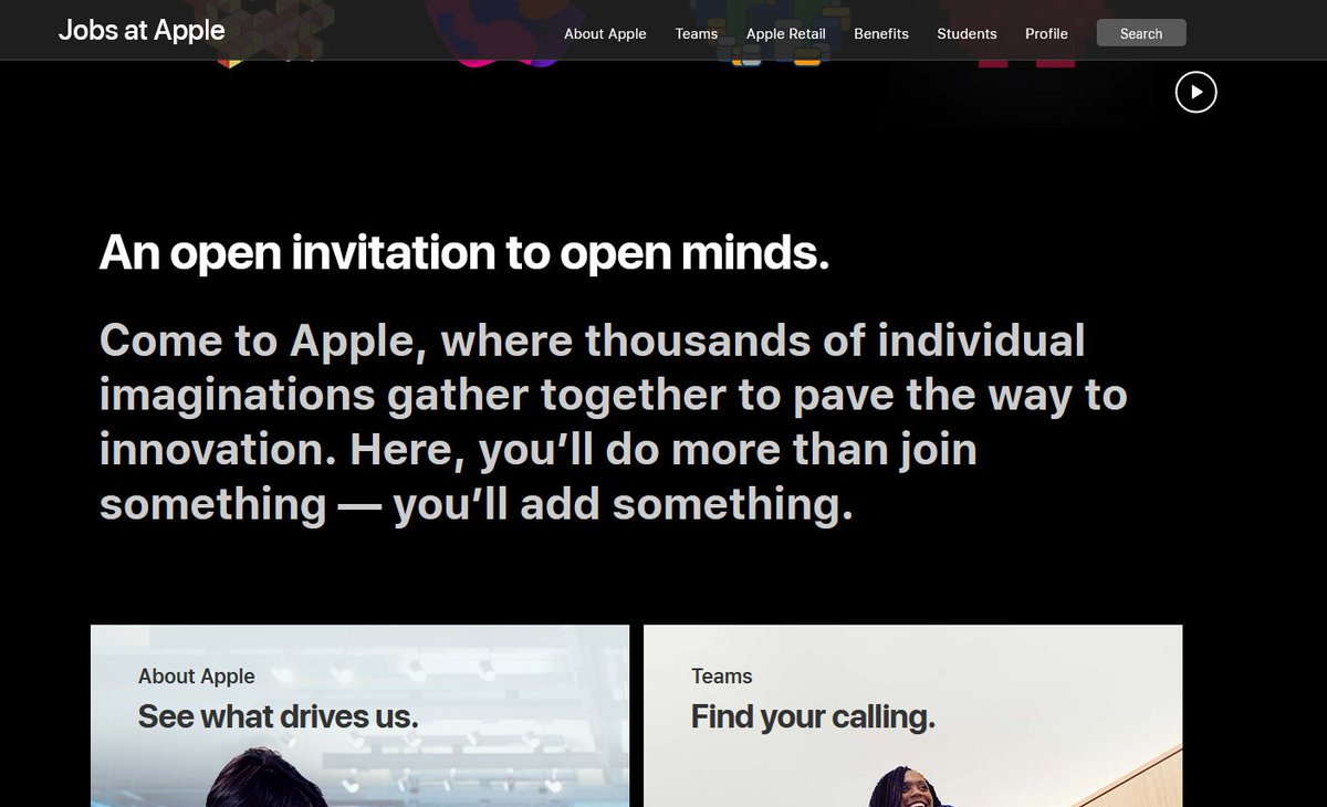 9/ Apple, "join thousands of other minds" and find your calling