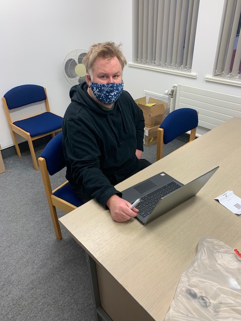 MCC_EES's tweet photo. We're happy to say our first #CfWPlus client has received their Chromebook as part of the Welsh Government & Digital Communities Wales laptop loan scheme. The scheme provides clients with the necessary tech and training to continue their job hunt during the lockdown. Good luck! https://t.co/PFq0pAfMBu