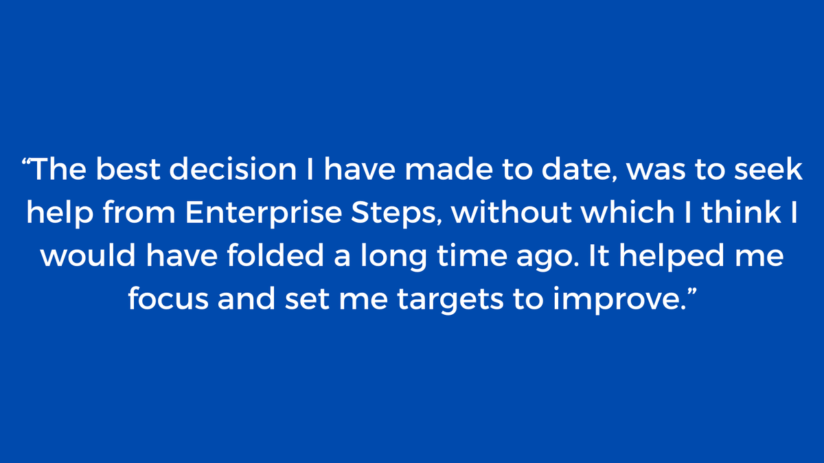 The Enterprise Steps programme provides one-to-one business advice and high level workshops to help you grow your business. 

If you are struggling at the moment click on the link below and complete the contact form. 

enterprisesteps.co.uk

#SMEs #businessadvice #London