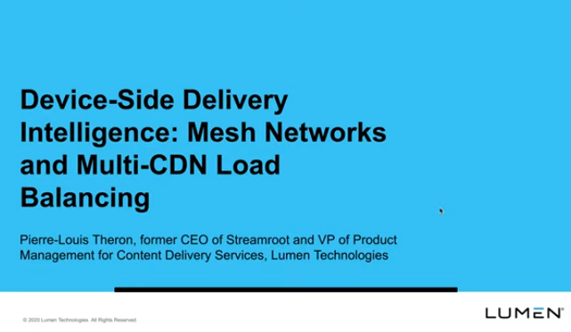 LumenCDN's tweet image. Interested in client-side delivery? Listen to @Theron_PL talking about device-side delivery intelligence, how it works, and why it matters. 
bddy.me/3pvpF4b 
#streamingmedia #multiCDN