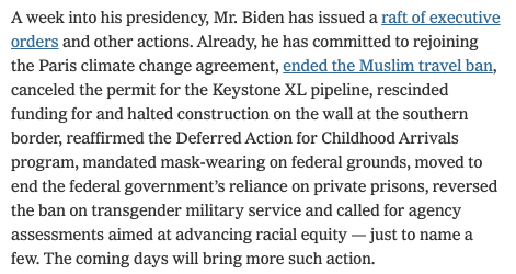 This is incoherent. It would be useful for the New York Times editorial board to lay out which of these executive actions they specifically think Biden shouldn't have done. That they don't bother to do so is telling.