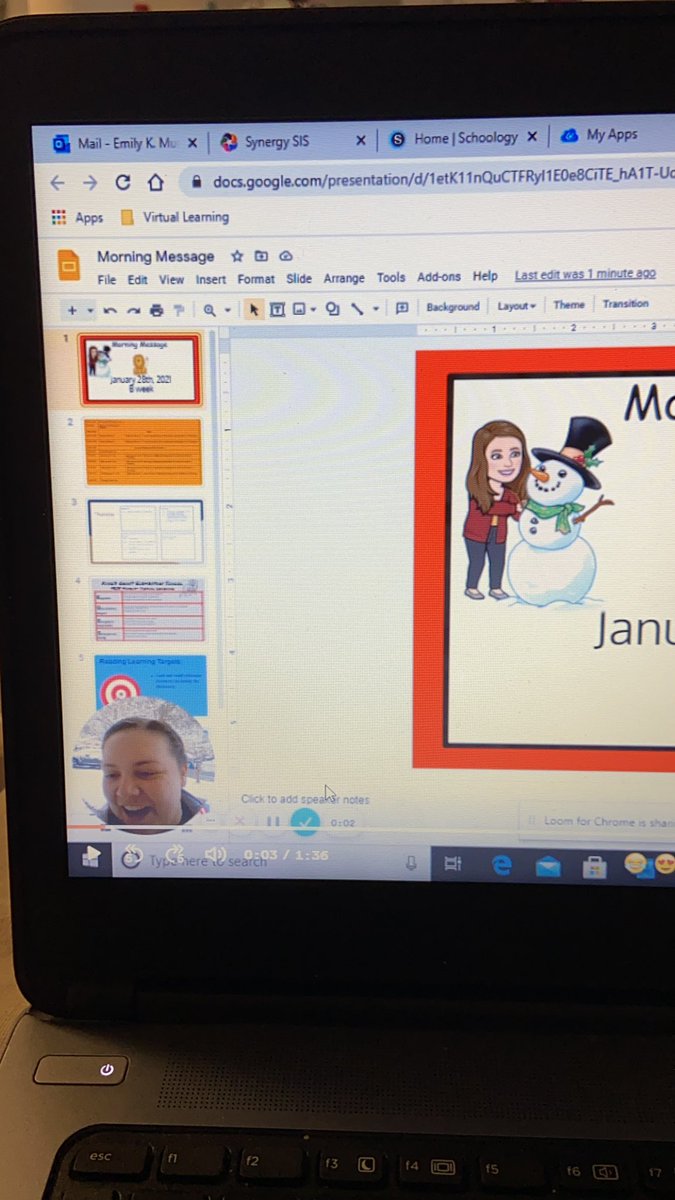 teachermurrell's tweet photo. I just filmed my morning message live from my front yard, in the snow! Pretty sure my neighbors think Iโm crazy! ๐ฌ๐ฌ#imateacher #buildingasnowman @KingsGrantES https://t.co/VnvJoESaU4
