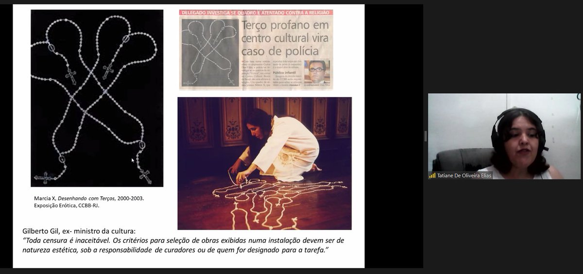 SwanseaUni_LTI's tweet photo. Now on is Tatiane de Oliveira Elias from #Brazil’s Federal University of Santa Maria @UFSM_oficial on “Obscenidade, intolerância religiosa e censura na arte Latino Americana” #PGR #CEPSAMConf “Current Trends in Research on #Spain, #Portugal and #LatinAmerica” @COAHPGR https://t.co/UwM9RrOY9S