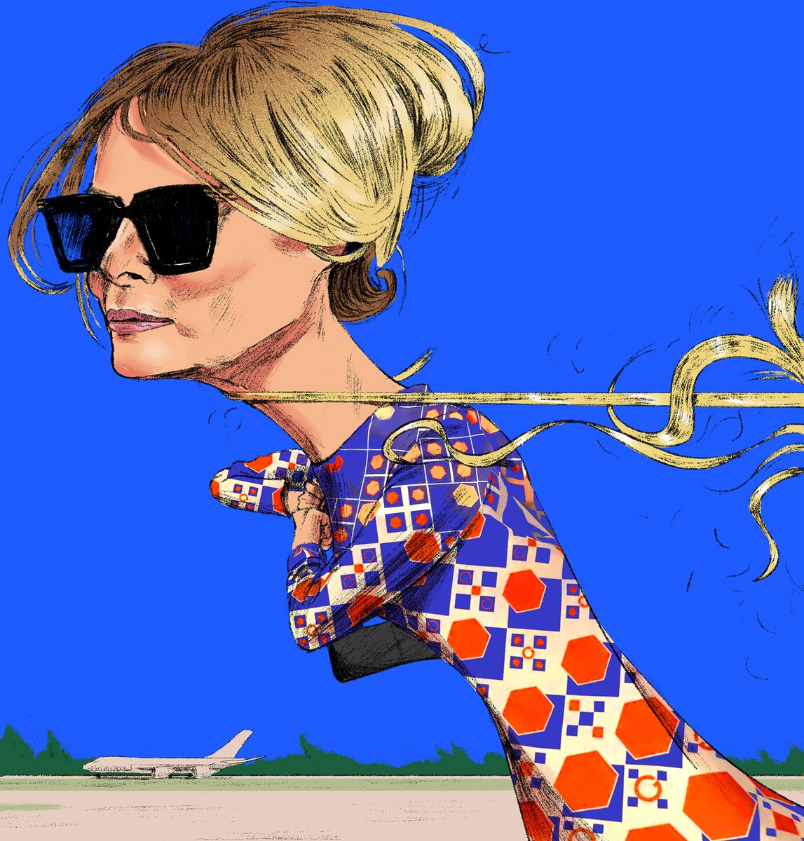 illosausage's tweet image. Things are getting hairy for Donald and Melania #illustration