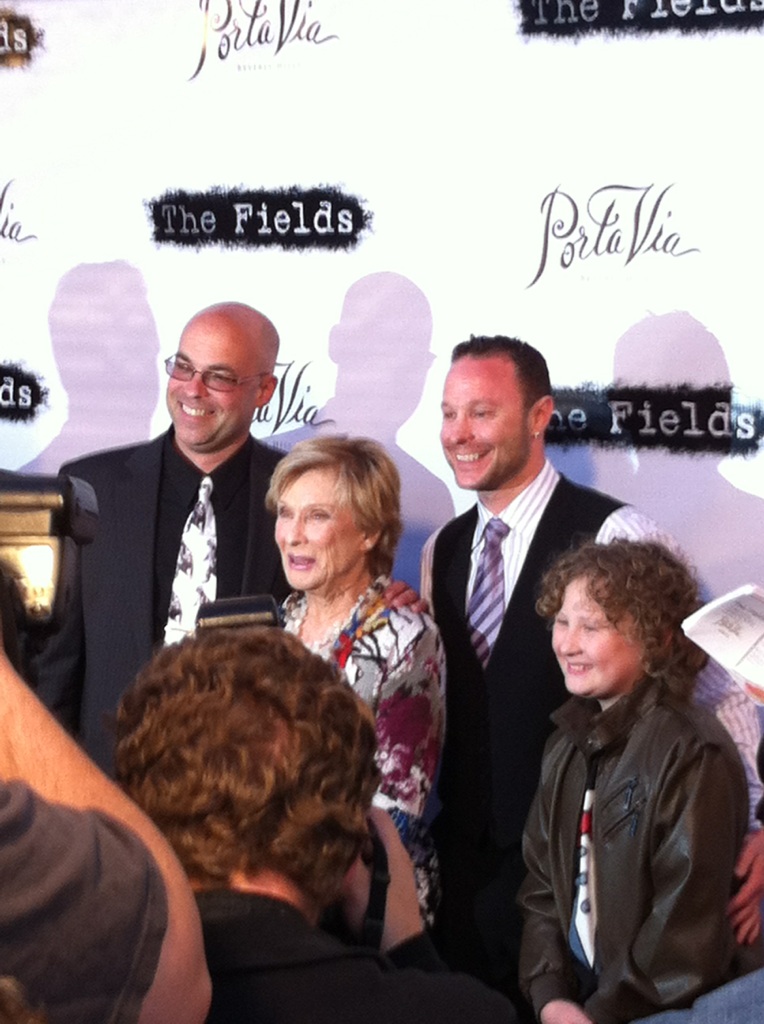 HarrisonSmith85's tweet photo. With #ClorisLeachman in LA for the premiere of our film @TheFieldsMovie She took over a bar that night in Santa Monica, pouring drinks for bewildered customers. #RIPClorisLeachman #RIPCloris https://t.co/7fBFfra9Oz