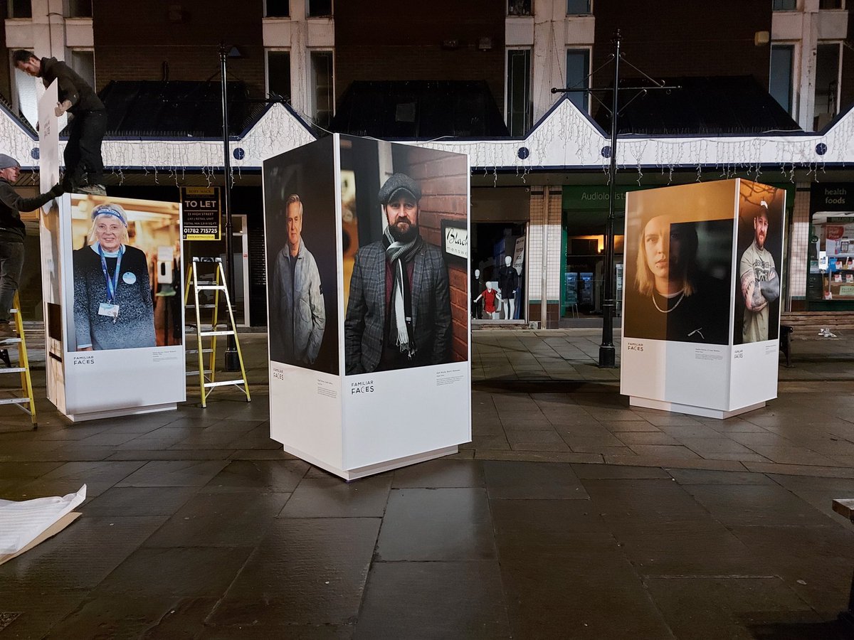 grainphotohub's tweet image. Yesterday we installed #FamiliarFaces by #AdinaLawrence in partnership with @appetitestoke in #NewcastleUnderLyme the exhibition celebrates the #highstreet &amp;amp; what it means to all of us during these times.

@NewcastleBID @NewVicTheatre @standard8design
