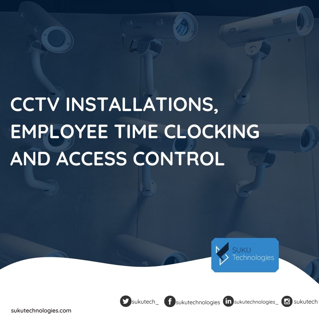 Being it your #home, #office or even #warehouse, #sukutechnologies is prompt to respond to your #CCTV Installations needs. We also provide employee Time Clocking and Access Control systems. Call us on 0559994869/0302903220 or send an e-mail to support@sukutechnologies.com https://t.co/BxRVEo53Gj
