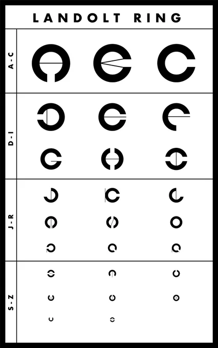 視力検査の「アレ」が
文字だったら…というフォント 