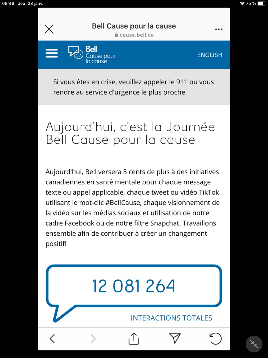JulieG_Quebec's tweet photo. #BellCause 👍🏻 https://t.co/QZx9LGce4k