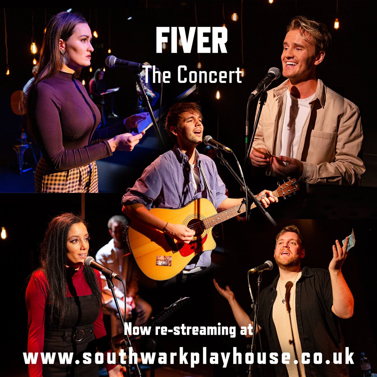 FIVER NEWS! 🤩 
We’re so excited to be re-streaming our live concert for the next 2 weeks! Did you miss our live stream in November? Or just want to watch it again? 😎 Well now you can here: southwarkplayhouse.co.uk/video-on-deman… 🎟 Let us know when you’re watching! #FiverConcert