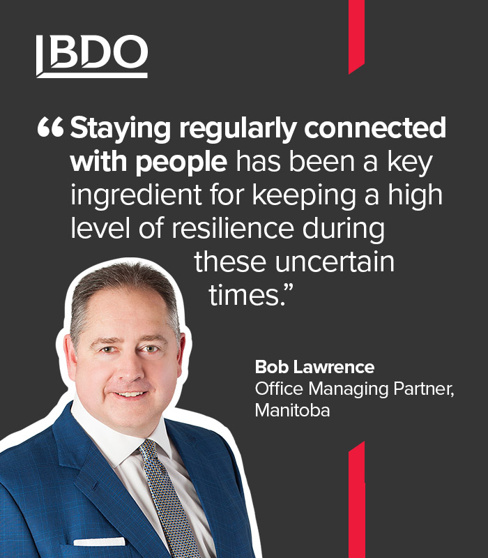 BDO_Canada's tweet photo. Today at BDO, we’re joining #BellLetsTalk. We asked our leaders how #COVID19 shifted their perspective on mental health, and how they are prioritizing their own well-being and ensuring the members of their team do the same. Here’s what they said: https://t.co/C4IB0DbJHS