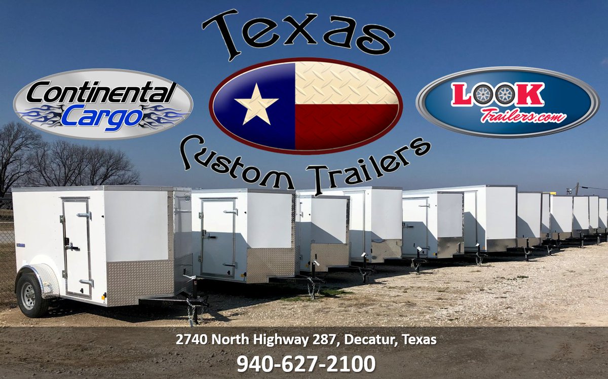 TXCustomTrailer's tweet image. Cargo Trailers GALORE... more than 30 units in stock!!! #ContinentalCargo, #LookTrailers, #WWTrailers... any size!😮 

Give us a call @ 940-627-2100 or check out our online inventory! txcustomtrailers.com/all-inventory/… 

#cargotrailer #trailersforsale #enclosedcargotrailer #boxtrailer