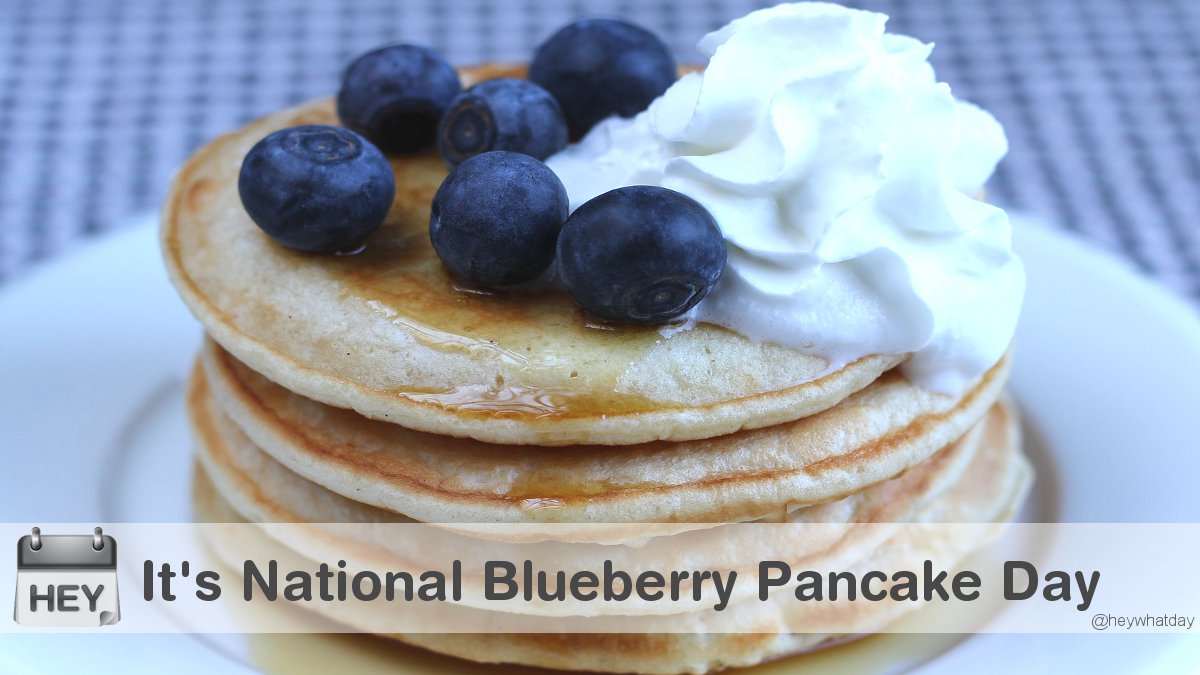 It's National Blueberry Pancake Day! 
#NationalBlueberryPancakeDay #BlueberryPancakeDay