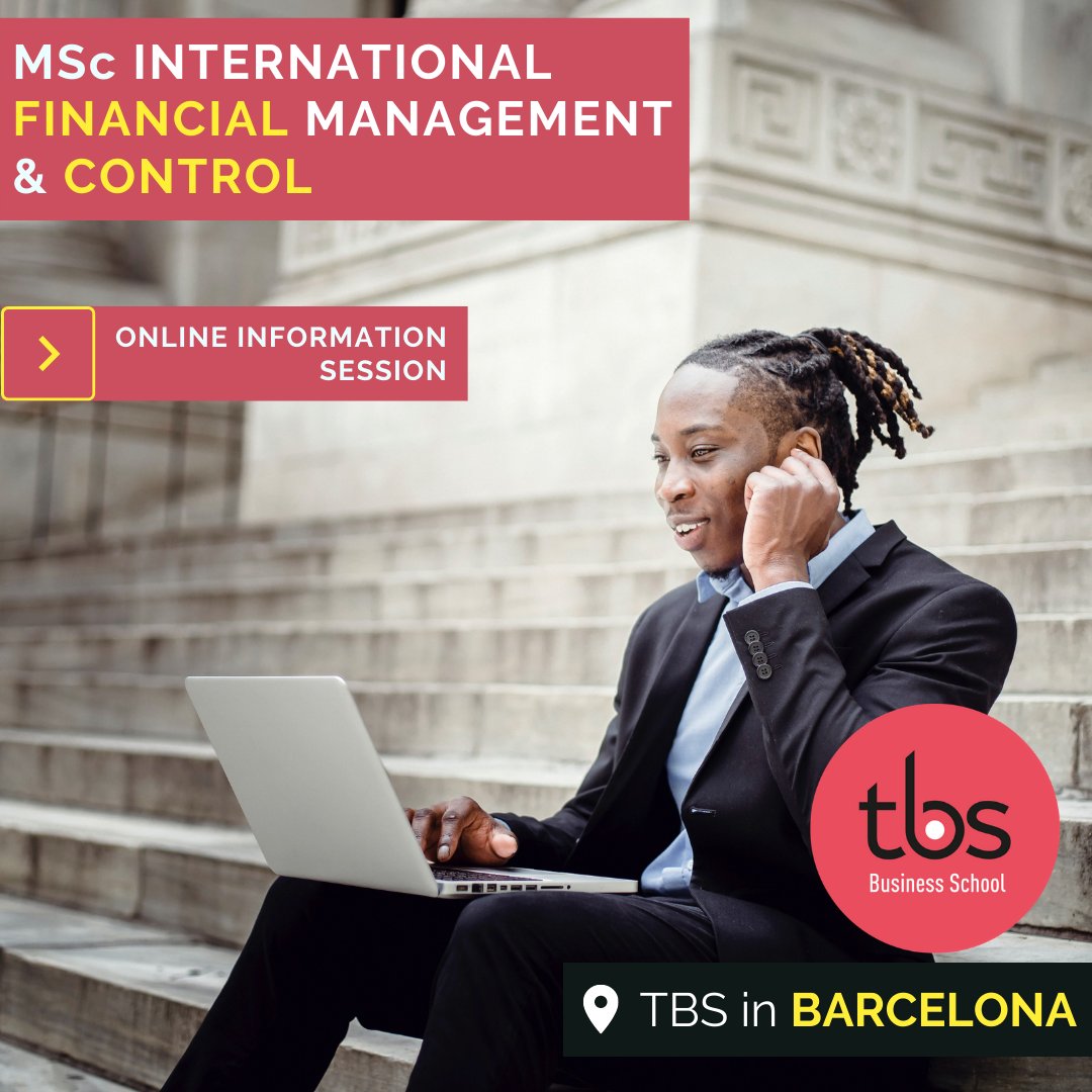 IntlStudentsHub's tweet image. Your future starts now! 🎓
Participate in the live session and discover the MSc International Financial Management &amp;amp; Control of TBS in Barcelona.

⏰ February, 4th at 4pm (CET)

Learn more and sign up: bit.ly/3r0pluB

#TBSBarcelona #MscPrograms