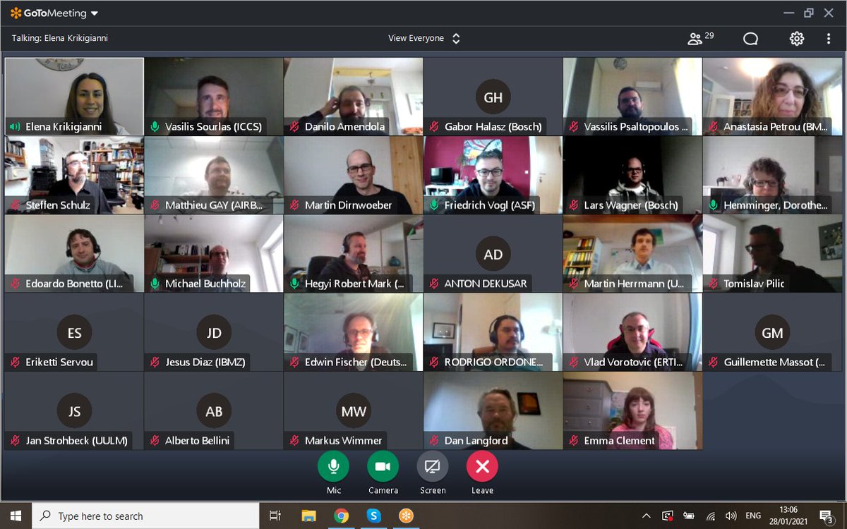 🙌@ict4cart team completed #remotely💻its 7⃣th plenary meeting today❕
Always united🤝in our vision towards a #connected future for #automated driving📡🚗❕

#CAD #infrastructure #EUTransport #H2020 🇪🇺#InvestEUresearch