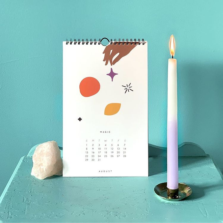 It’s never too late to set (and keep!) good intentions! 💫 This 2021 Wall Calendar by Ser Paraíso will help you do just that, with a positive intention for each month. 🌞 Available here &gt; renegadecraft.com/shop/enjoy-the…
