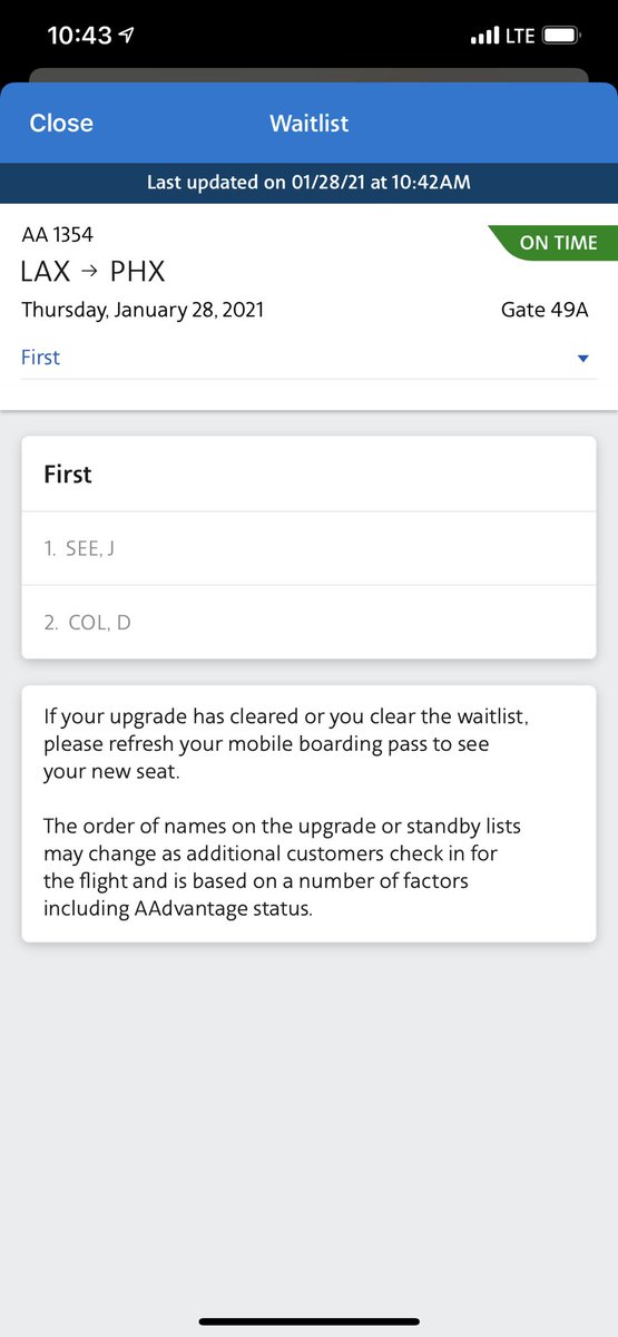 joesee's tweet photo. Hey @AmericanAir — what gives? As an ExecPlat, why am I always next on the upgrade list, but always walk by empty FC seats? Please help me understand. This happens way WAY more than it should. https://t.co/XNostvsPDp