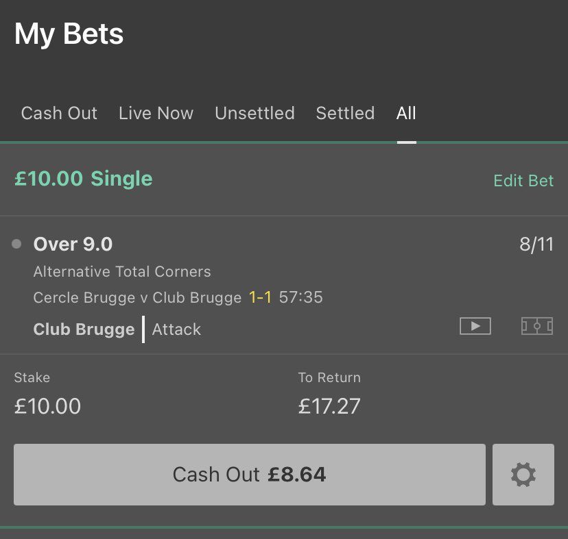 ResponsibleTips's tweet image. BET 1 ACTIVE! ✅ £10-£17.27!!