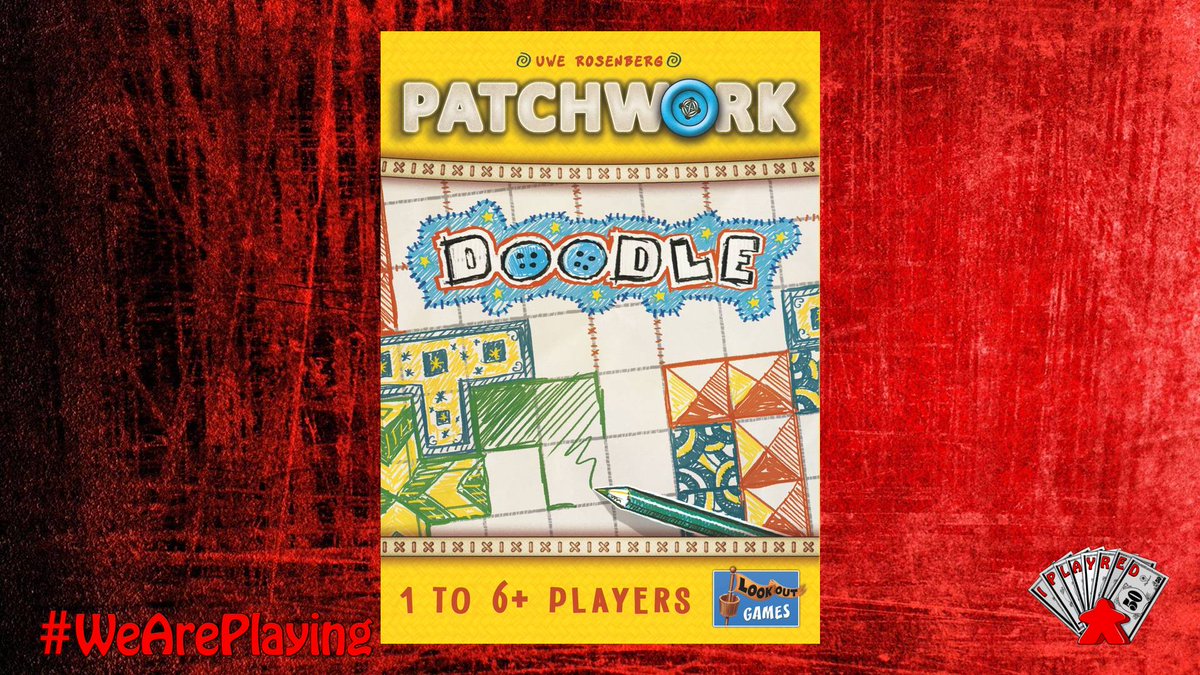 IPlayRedGaming's tweet photo. Played #PatchworkDoodle by Lookout Games #tabletopgaming #boardgames #WeArePlaying #IPlayRed https://t.co/f3Tz2QKRcL