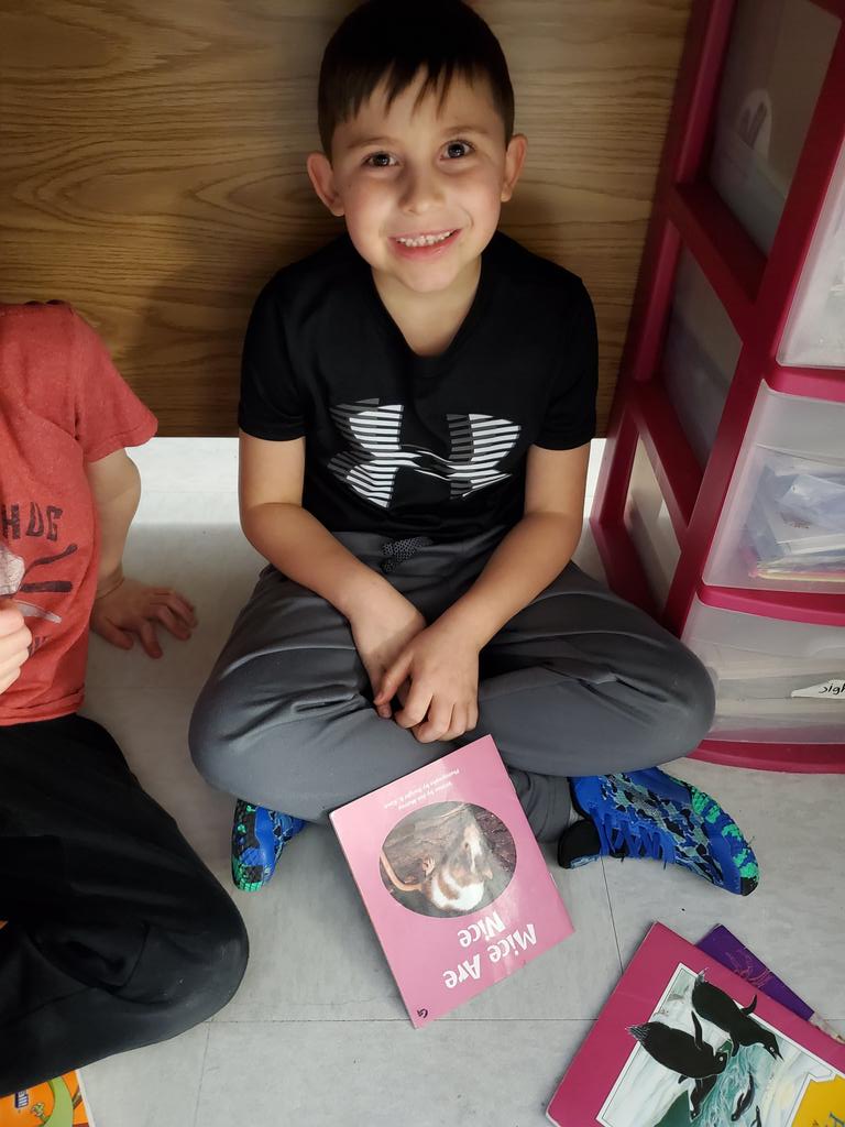 Reading under desks is way more fun! 
#grade2isahoot