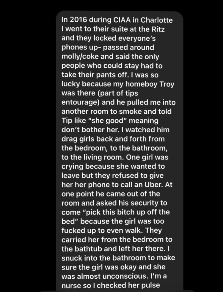 lovejiggles's tweet photo. Victims of TI and Tiny are speaking out. Almost all their stories are identical and they involve drugs, coercion and rape. https://t.co/TnhKzCbwWW