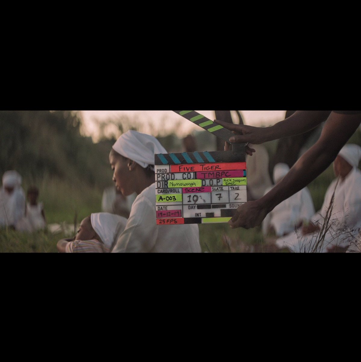 Panavision's tweet photo. ...which helped keep our lighting levels low on set. We shot a lot of the film at T2.8 or T4.”
Cinematographer Rick Joaquim SASC on collaborating with director Nonawonga Khumalo to shoot with #PrimoAnamorphic optics on #Sundance Selection, #FiveTiger, premiering today. https://t.co/DJhUAlMMSW