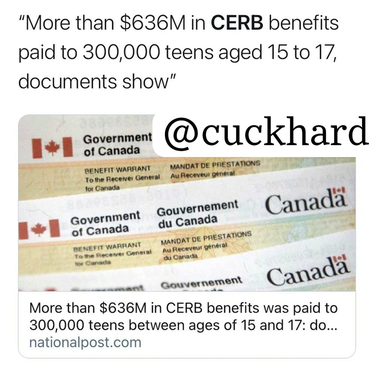 Atta boy <a href="/JustinTrudeau/">Justin Trudeau</a> really dropped the ball on this one 👏👏 #cuckhard