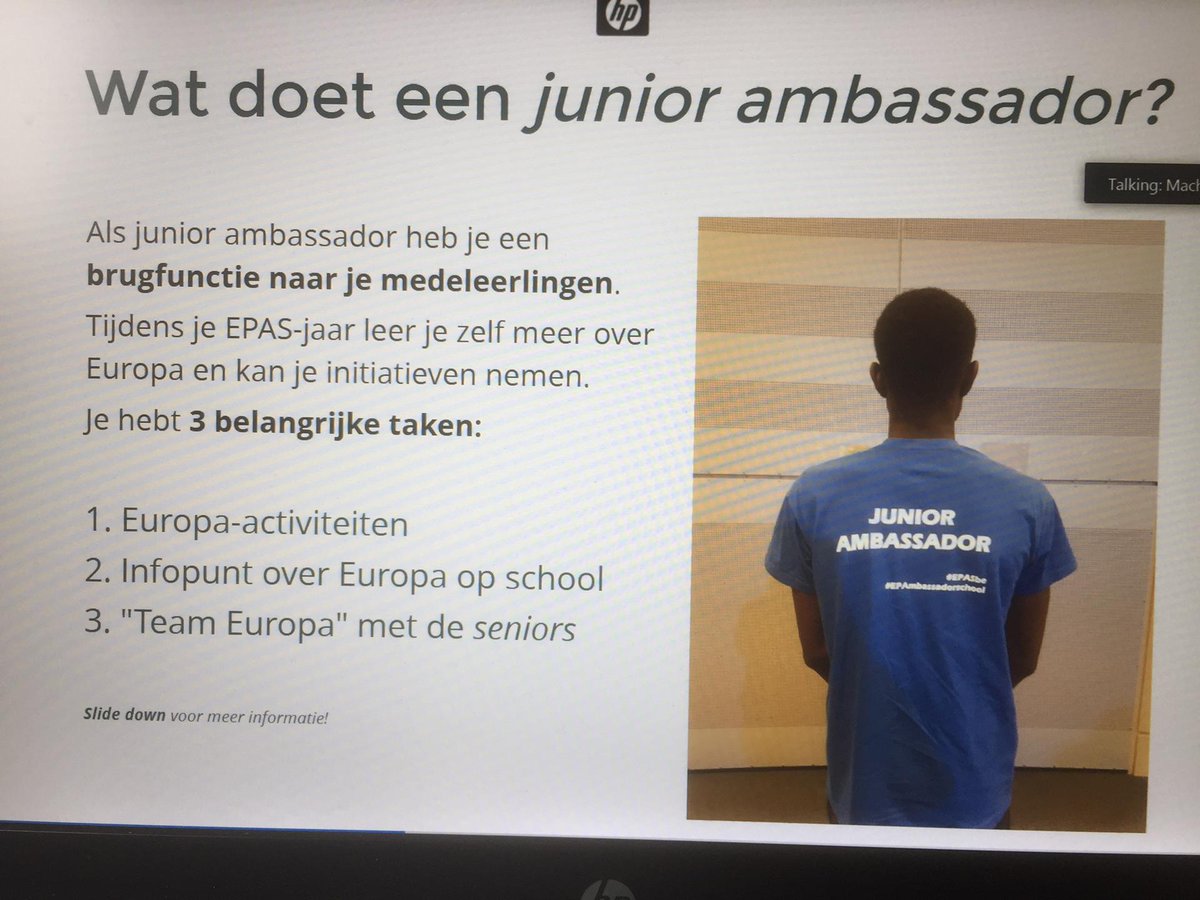 AtheneumMXM's tweet image. Onze Tim werd vandaag op de EPAS junior day 2e op de quiz over Europa. Trots hoor, bijna 30 van onze leerlingen namen vandaag deel als junior ambassadors van EPAS junior day. #europeanparliamentambassadorschool #internationalisering #EPASbe @GOinAntwerpen @GO_onderwijs @EPOSvzw