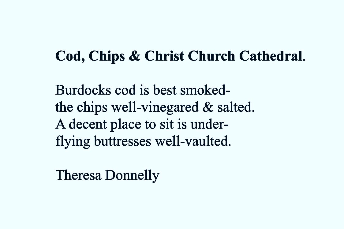 TheresaWriter's tweet photo. @tarryathome @poetryireland @deuxiemepeau @Soundingvisual @thewindingroad1 @chandrikanm @dubcilib @LibrariesIre @ScoilnetPrimary @RTEArena @IrishTimesCultr Forget Thursday’s thirst...hunger was involved in my contribution to #PoetryPrompt #ABCDublin the letter #C was overlooked first time around. Apologies cccccccccccccc! https://t.co/Dtn7SUFjND