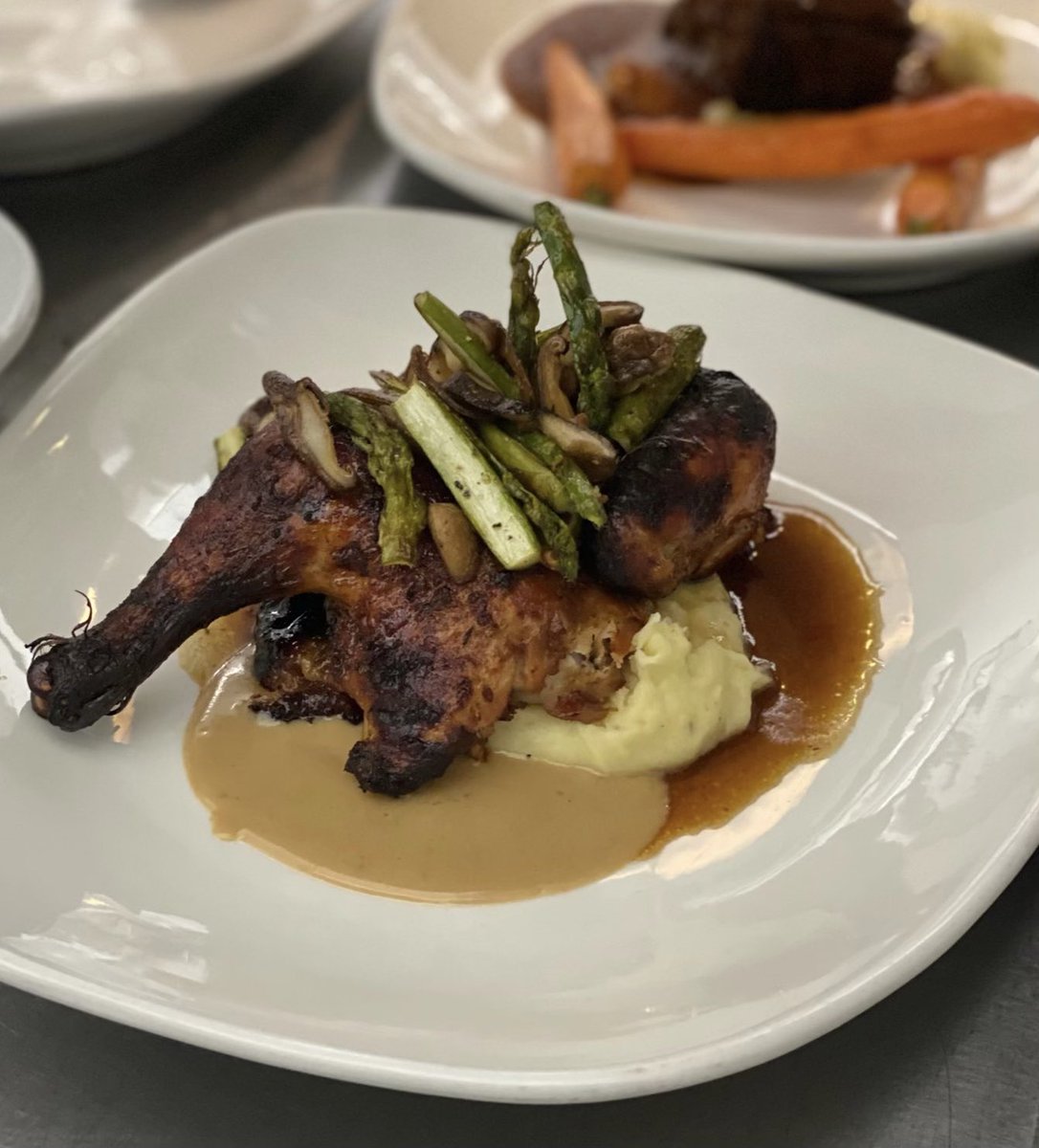TheUnionHouse's tweet photo. SPECIALS STARTING TONIGHT!
RED DEER VENISON PanSeared with Cherry Demi-glace
GRILLED TROUT
MAPLE BOURBON GLAZED CHICKEN with Potato Puree, Shiitake Mushrooms &amp; Asparagus 
APPETIZERS
CALAMARI with Chile Orange Glaze
BLUE BEEF
A LA CARTE
LOBSTER BISQUE
LOBSTER MACARONI
262.968.4281 https://t.co/o6C4EubB05