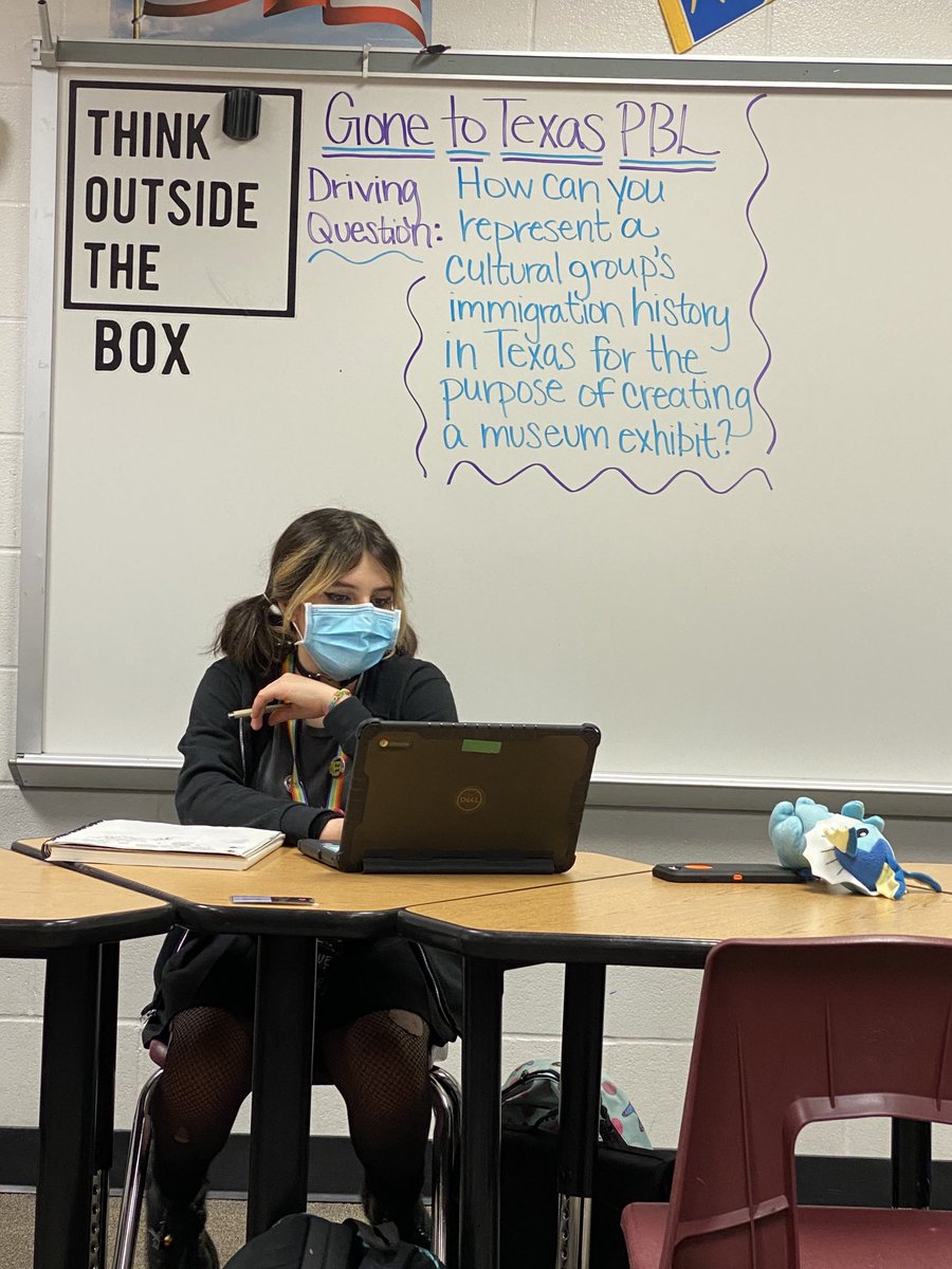 tms_stem's tweet photo. 7th grade STEM Academy students working on their Texas History PBL. DQ: “How can you represent a cultural group’s immigration history in Texas for the purpose of creating a museum exhibit?”@HumbleISD_TMS @HumbleISD #TMSstem https://t.co/ivt015YYo5