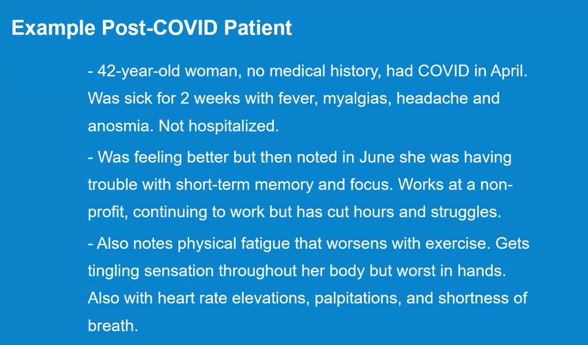 Example of post-COVID patient: