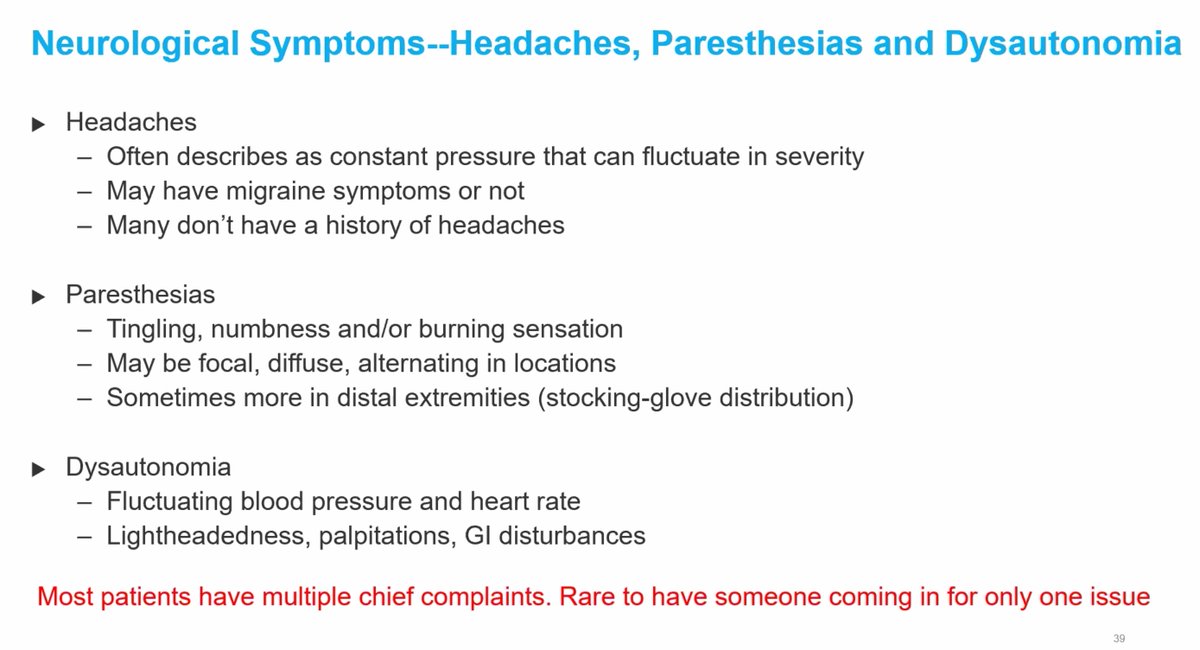 Additional symptoms they are seeing at Mt. Sinai post-COVID clinics. @Dysautonomia