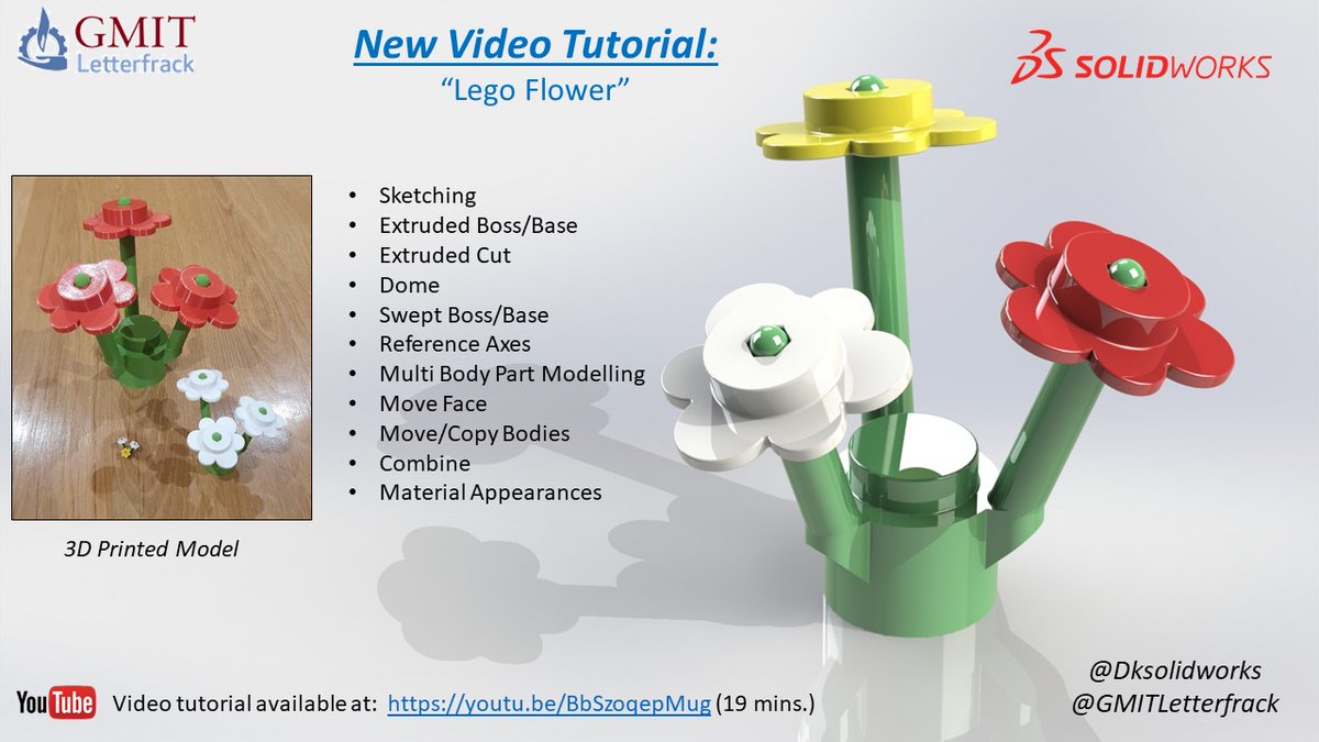 Hi everyone - Maybe this might be useful for a SolidWorks class? A few nice features in there. Best of luck. youtu.be/BbSzoqepMug (19 mins).

<a href="/GMITLetterfrack/">Maura Frain</a>