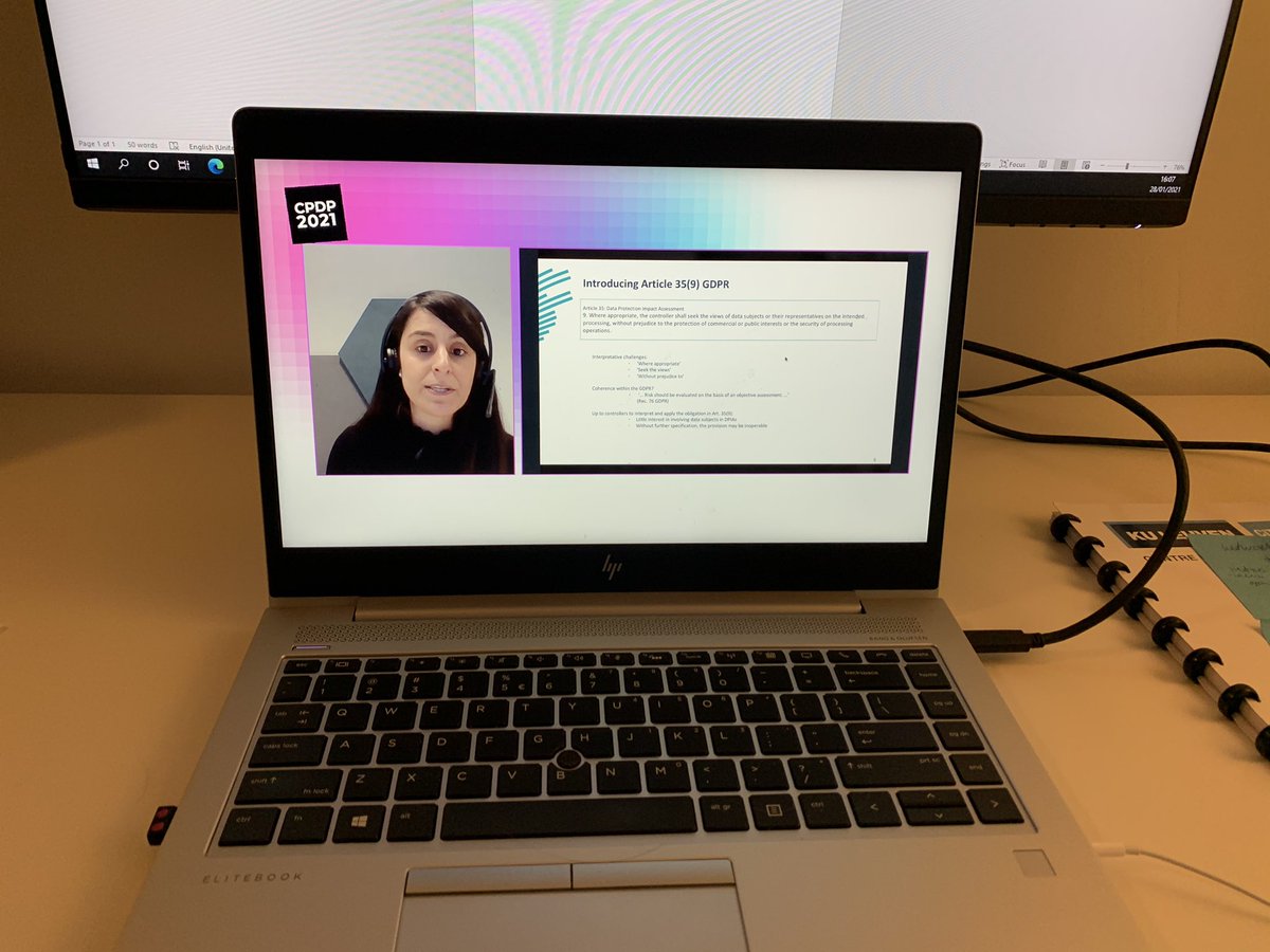 oliakanevskaia's tweet image. Our @AthenaChristof1 @CiTiP_KULeuven explains art 35(9) #GDPR as a tool to involve individuals. What does it mean to seek the views of individuals, and controllers refuse to do so for commercial/security reasons? @CPDPconferences @SpectreProject1 @SPECTRE_Project