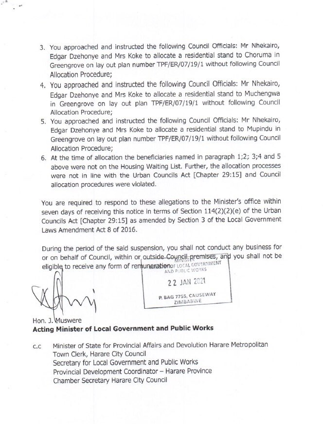 RichardGarwe's tweet photo. Damning allegations against #Mafume BUT as usual opposition politicians can do nothing wrong! https://t.co/DIPn5JvpXj