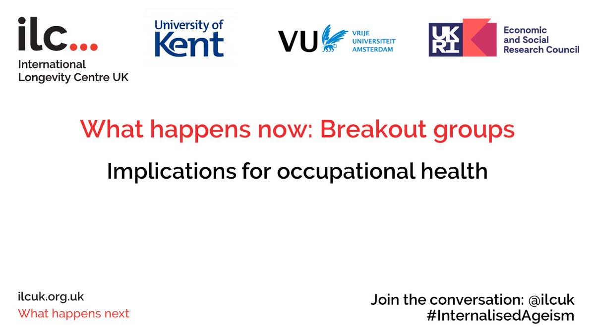 Some older workers may be afraid to disclose their health conditions for fear of losing their job.Our second  #InternalisedAgeism breakout session will explore how we can create a climate in which managers and employees can talk about and respond effectively to health issues.