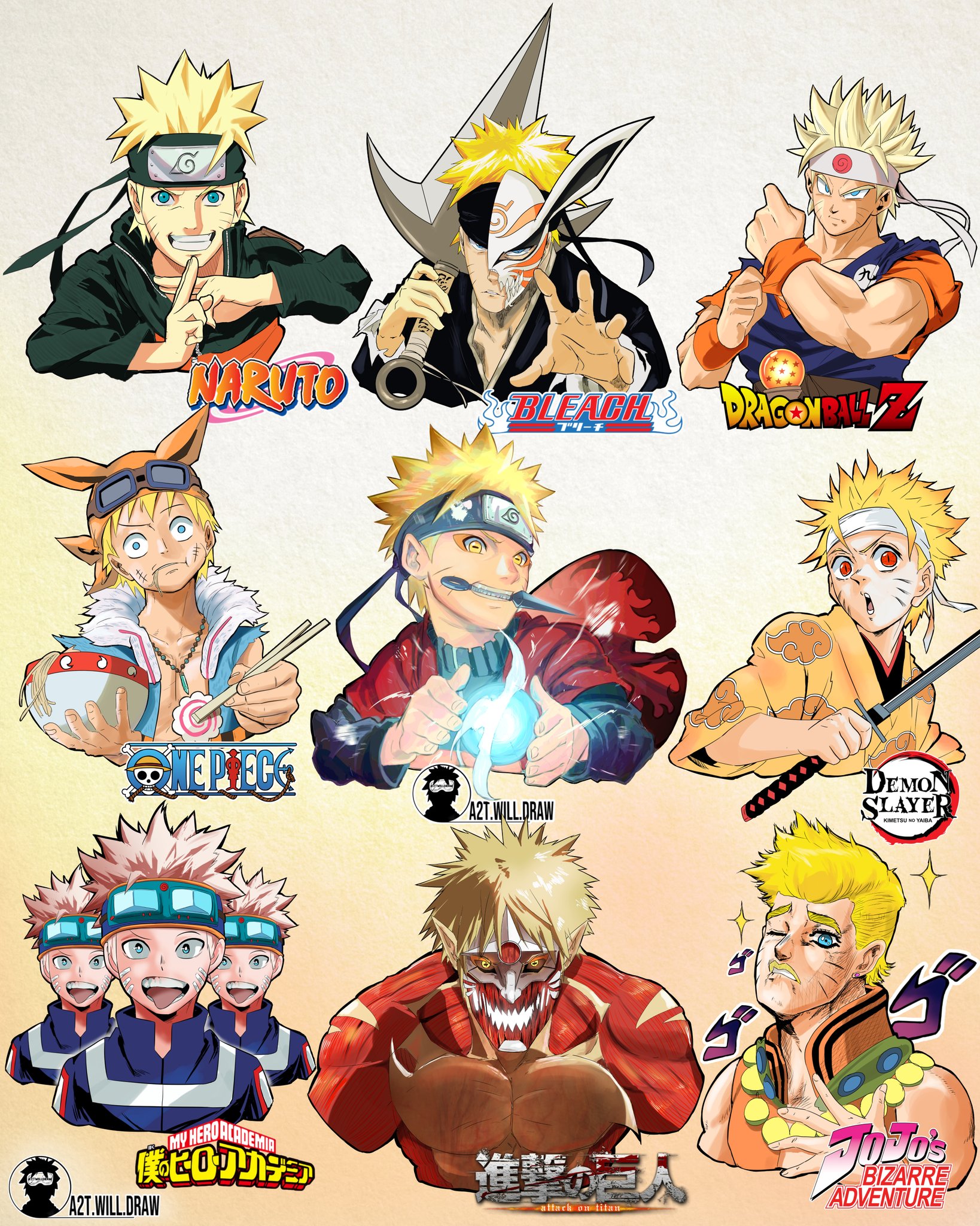 t Will Draw Naruto In 9 Manga Styles From My Ig T Co K0ix5cznri Twitter