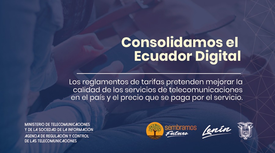 IQuininde's tweet photo. #EcuadorDigital | Los reglamentos de tarifas buscan extender los servicios de telecomunicaciones a todos los habitantes del territorio nacional, con condiciones de accesibilidad, calidad y a precios equitativos.

#SembramosFuturo https://t.co/IEGk3vWkRr
