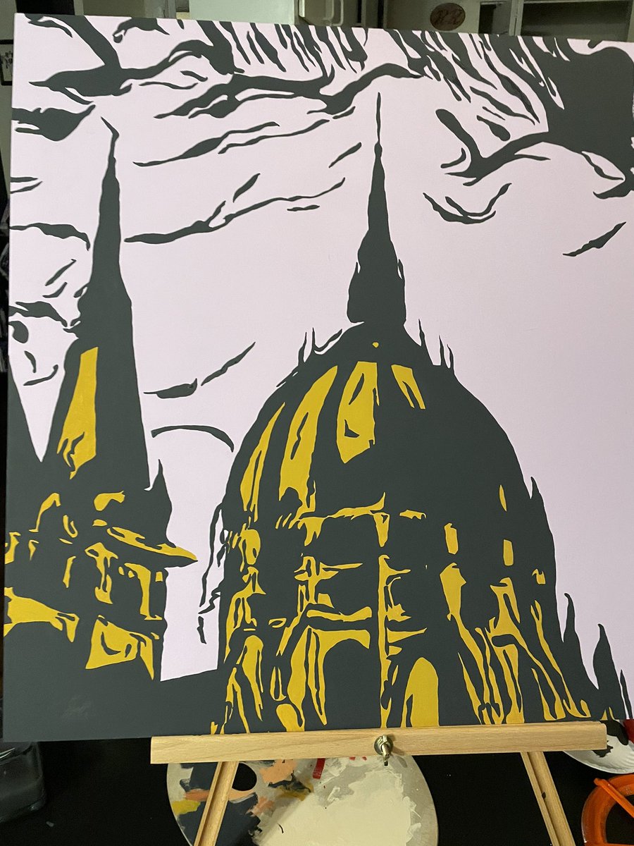 hellokerra's tweet image. Traveling back to Budapest in my paintings this week.