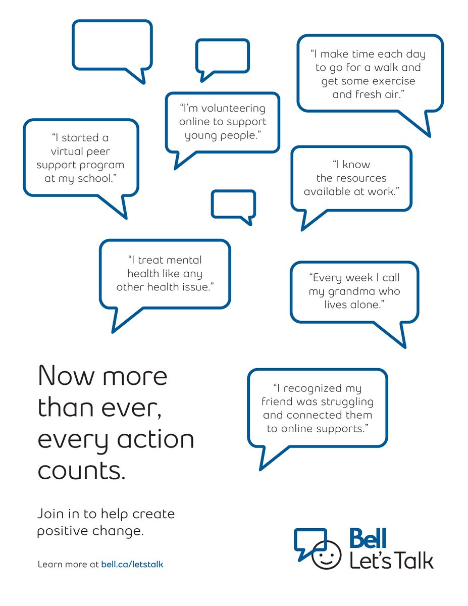 MLSEPR's tweet image. Having the courage to ask for help is a strength, not a weakness 💙

On this #BellLetsTalk Day, visit letstalk.bell.ca to learn five simple ways to end the stigma and start a conversation.
