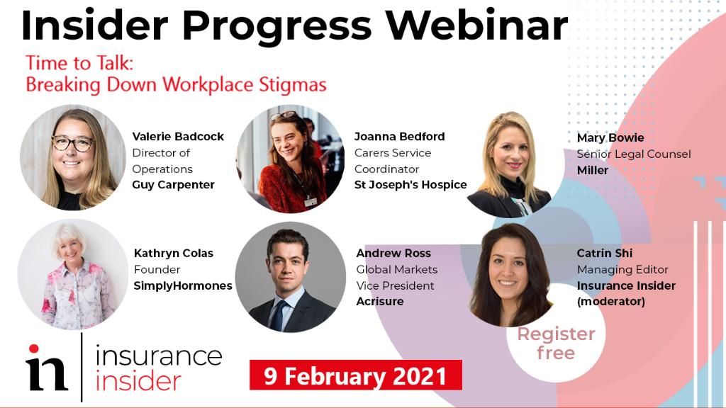InsuranceInside's tweet photo. Our latest #InsiderProgress webinar entitled Time to Talk: Breaking Down Workplace Stigmas takes place on 9th February at 15:00 GMT. Take a look at our stellar line up of speakers and sign up here to join in the conversation: https://t.co/WiCZPgPFyy https://t.co/5YPAuOLFgD