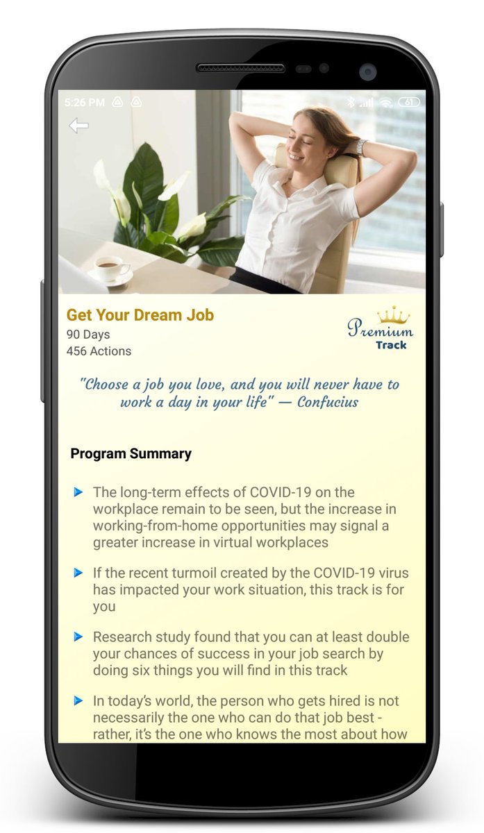 MyDreams_app's tweet photo. New Track is Available: "Get Your Dream Job" 👩💼♥️

456 actions to better understand your life purpose and to find your Dream Job!

💌"Choose a job you love, and you will never have to work a day in your life" 💌

 #life #jobseekers #COVID19 #LifeLessons #Jobs #success https://t.co/lLl0ru4QSA